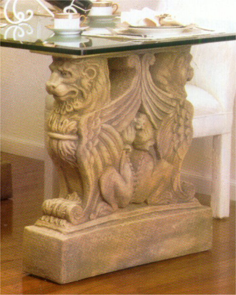 Twin Griffin Lion Base for Console or Dining Table